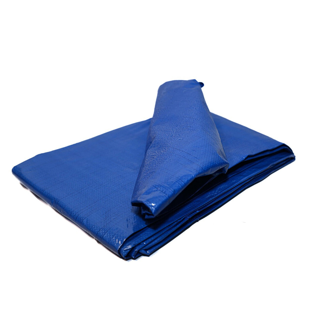 Durable 110gsm blue tarpaulin used for DIY, construction, and industrial protection.