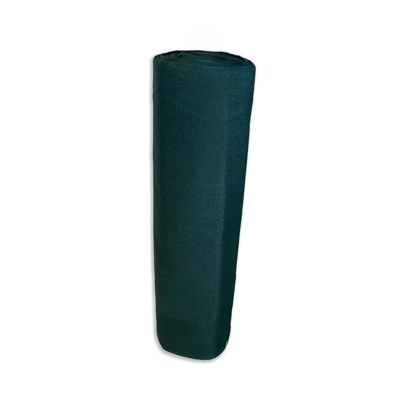 green 170gsm privacy netting neatly rolled for gardens, balconies, or worksite barriers.