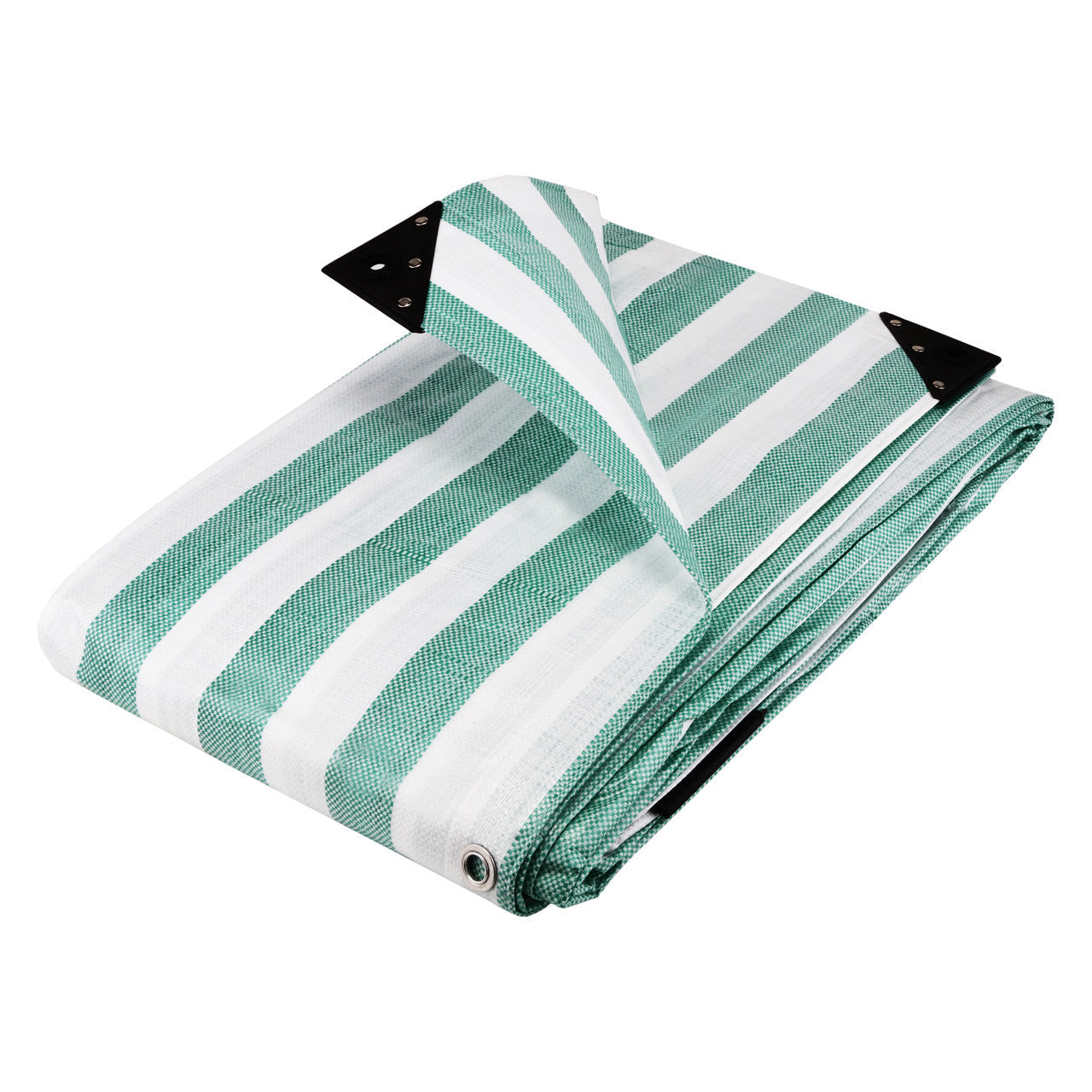 170gsm striped tarpaulin for outdoor, industrial, and construction protection.