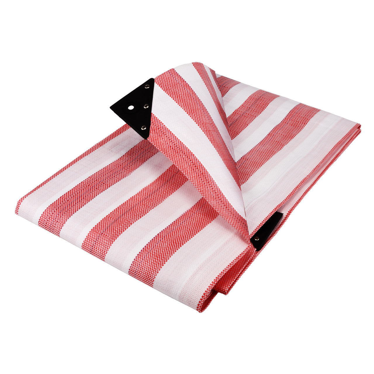 170gsm waterproof striped tarpaulin used for outdoor and industrial applications.