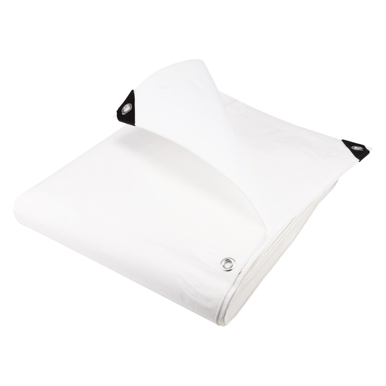 200gsm heavy-duty white tarpaulin for outdoor, industrial, and construction use