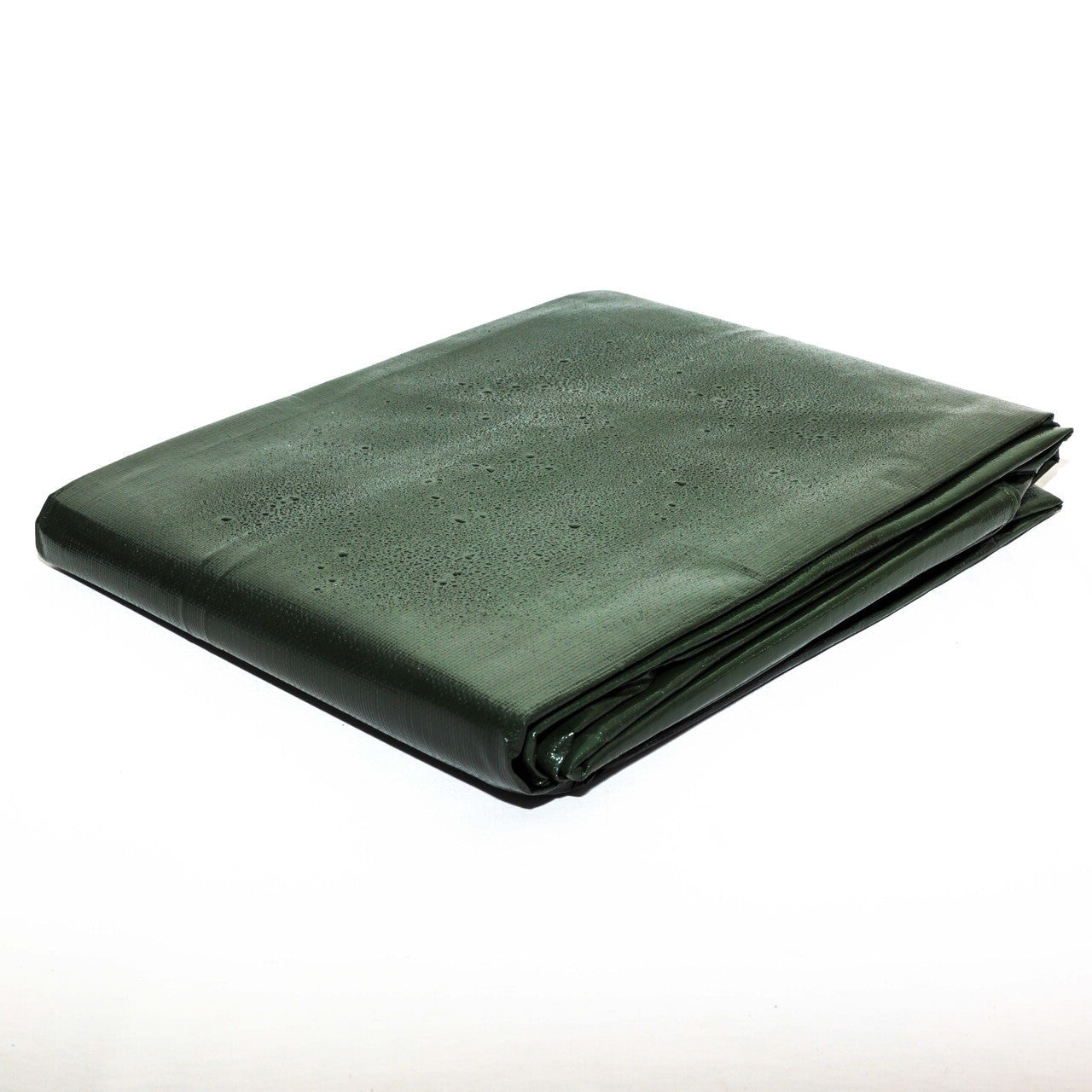 250gsm heavy-duty tarpaulin in green and brown for outdoor and industrial use.