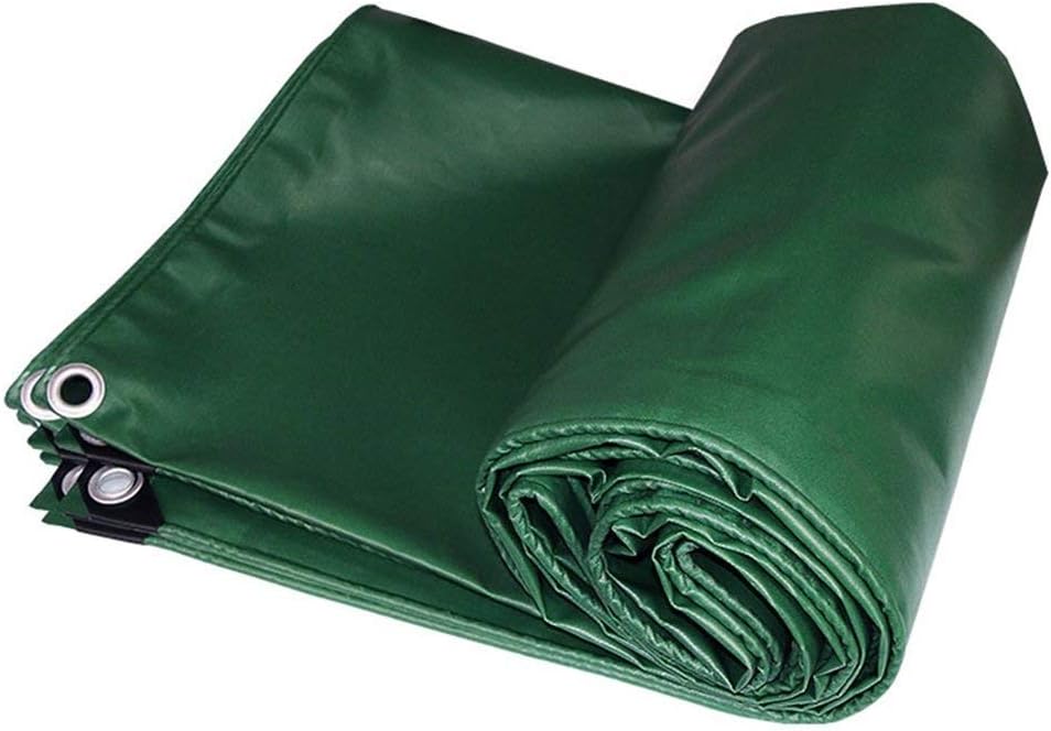 Ultra-Durable Green/Black Polyethylene Tarpaulin: Waterproof, Heavy-Duty Protection at 155gsm