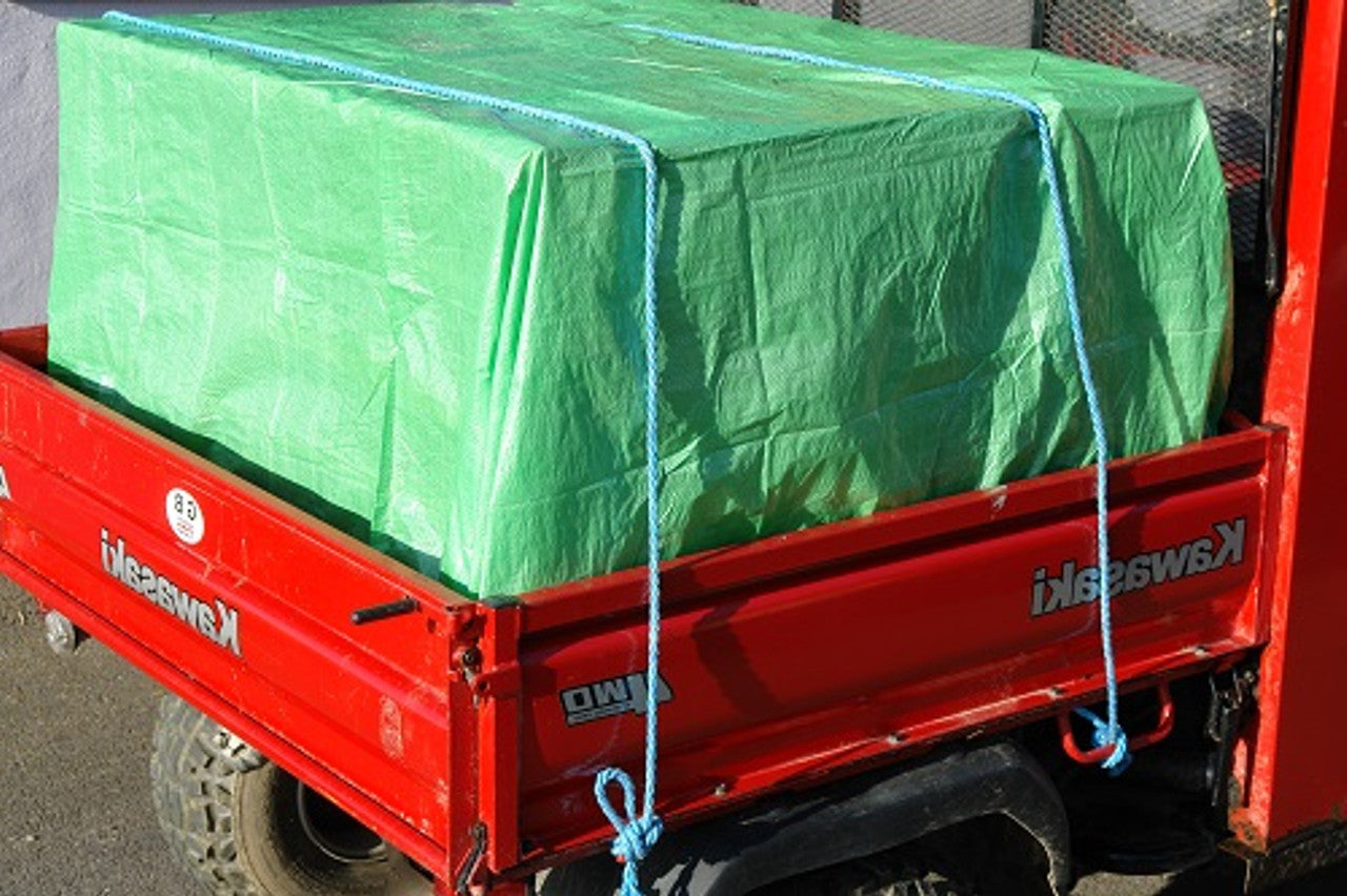80gsm lightweight tarpaulin shielding surfaces from weather and dust.