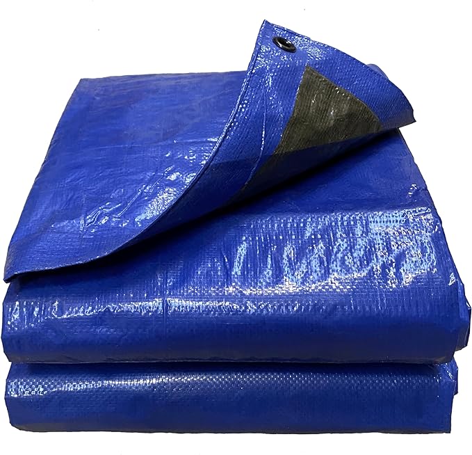 Heavy Duty 110gsm Blue/Green Tarpaulin Durable Waterproof