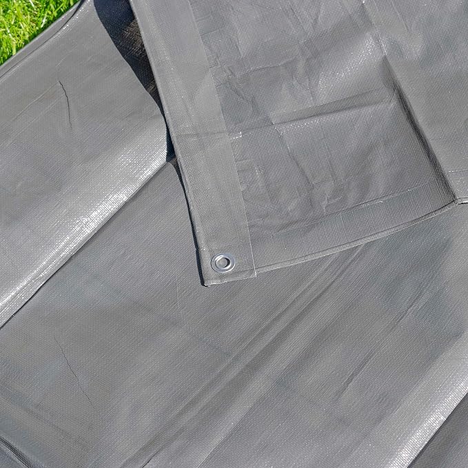 Extra Thick Grey Tarpaulin 200gsm