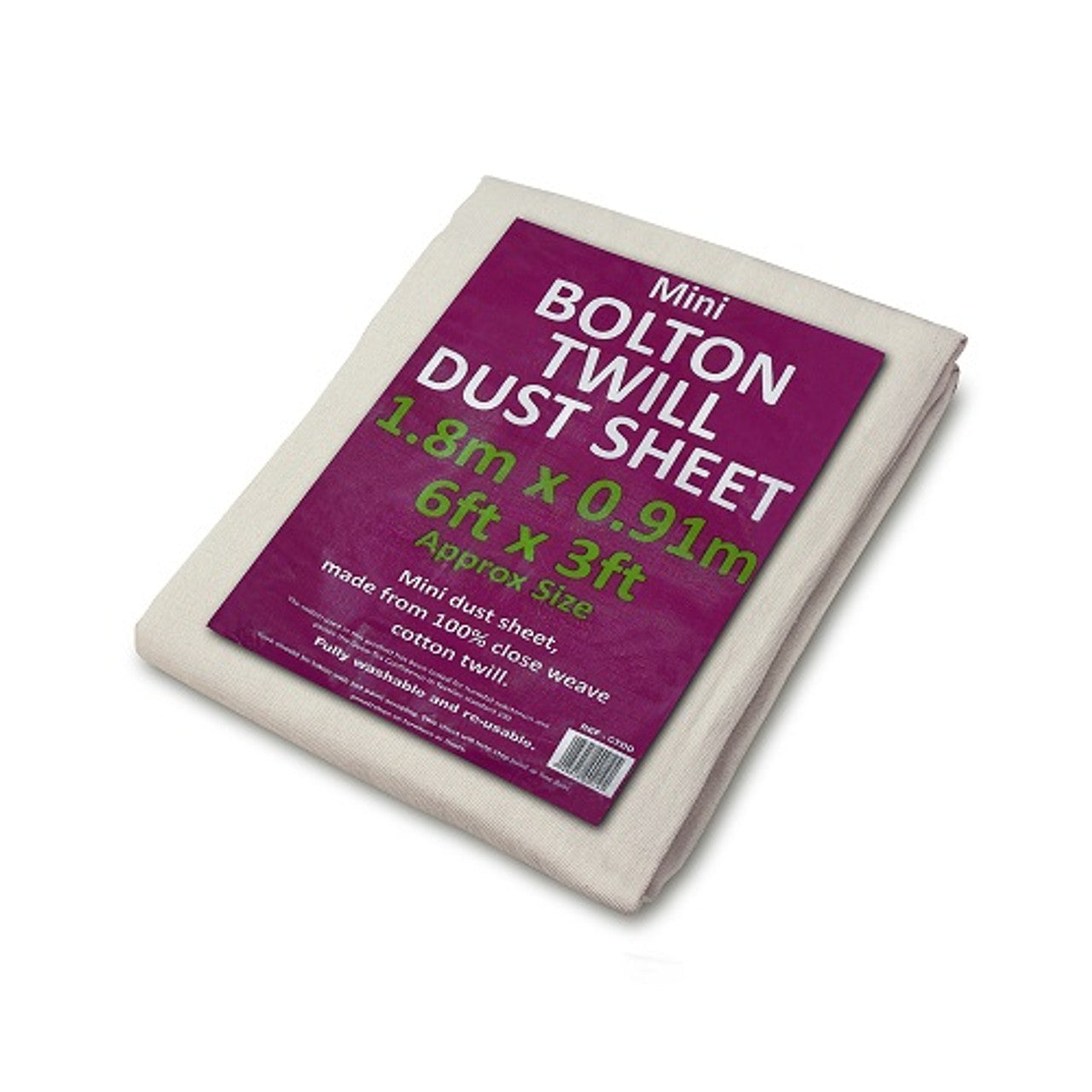 Heavy-duty Bolton twill dust sheets protecting furniture and floors during painting.