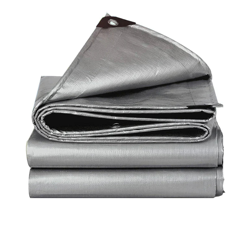 Premium Silver/Black Tarpaulin: Heavy Duty, Waterproof, 265gsm Polyethylene