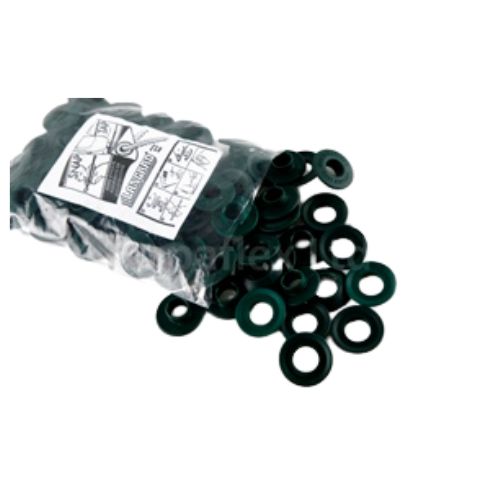 Green Plastic Eyelets - 10 Pack