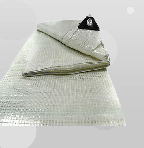 Clear Tarpaulin – Waterproof Nylon Mesh with Reinforced Eyelets