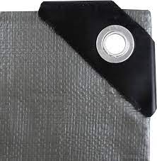 Premium Silver/Black Tarpaulin: Heavy Duty, Waterproof, 265gsm Polyethylene