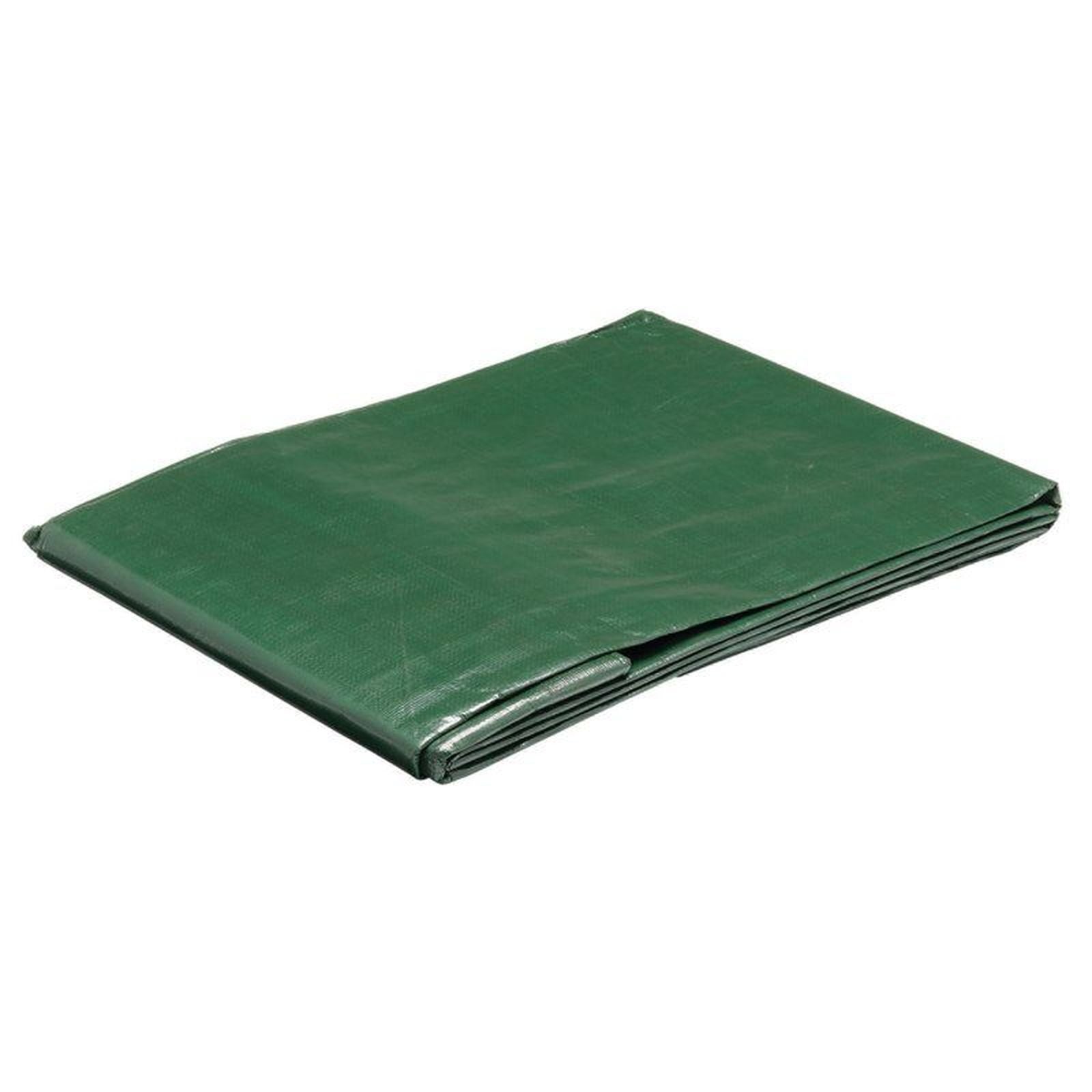 Ultra-Durable Green/Black Polyethylene Tarpaulin: Waterproof, Heavy-Duty Protection at 155gsm